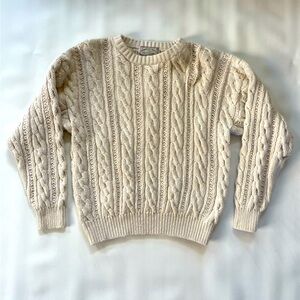 Vintage Fisherman Cable Knit Crewneck Sweater American Eagle Womens Large